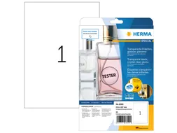HERMA 8020 Transparant folie-etiket Glanzend A4 210x297mm 25 stuks