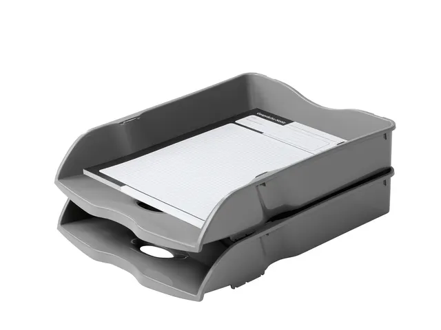 Bac à courrier HAN Re-LOOP A4 / C4 empilable et emboîtable, gris 100