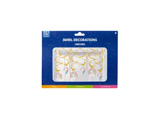 Hangdecoratie 70cm Party Swirl Unicorn 12 stuks - 5