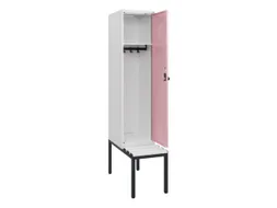 locker met bank,HxBxD 1950x400x815mm,1vak,vak B 400mm,draaigrendel