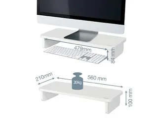 Ergo monitorstandaard, wit - 8