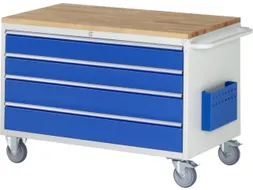 gereedschapswagen 795x1145x650mm beukblad 450kg 4 laden RAL5010