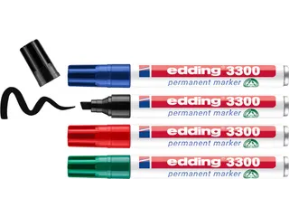 permanent marker E-3300 assorti kleuren, blister van 4 stuks - 2