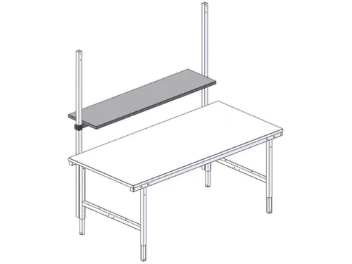 legbord,v. paktafel,HxBxD 30x1600x400mm,hout,lichtgrijs