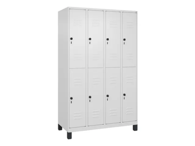 dubbeldekse locker,HxBxD 1950x1200x500mm,4x2vak.,vak B 300mm