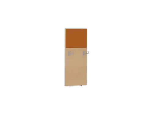 baliepaneel,v. bureau,aanbouw rechts,B 600mm,NE-esdoorn,BN3005-geel