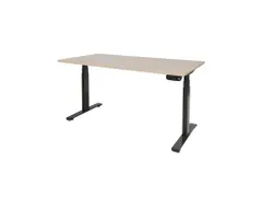 Dextro Plus Zit-sta Bureau Elektrisch 140x80 Lindberg Eiken 25mm Zwart