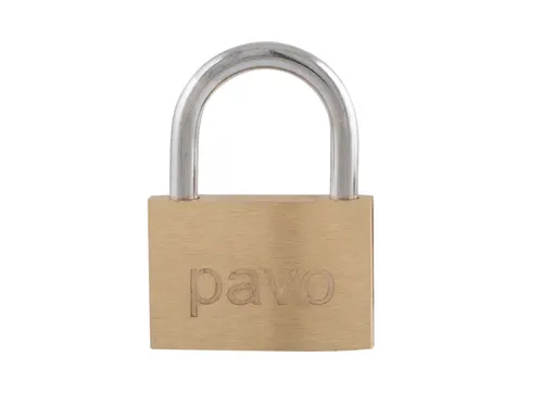 Hangslot Pavo Messing 40mm met 3 sleutels