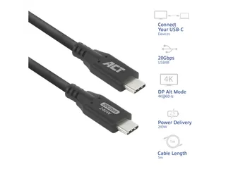 Kabel ACT USB-C 4.0 20Gbps 1m - 2