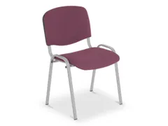 Bezoekersstoel,4Voeten Ovale Buis Aluminium-Zilver