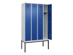 locker,HxBxD 2120x1200x500mm,4vak,vak B 300mm,cil.-slot,voetonderstel