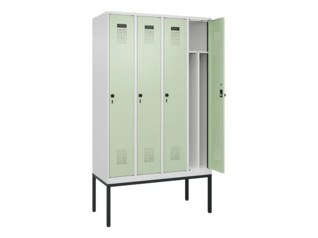 locker voor scheiding van kleding,HxBxD 2120x1200x500mm,4vak