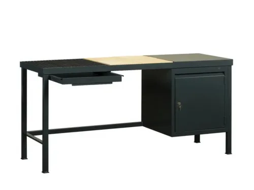 ESD-legbord voor montagetafel B 1500mm HxD 25x310mm hout lichtgrijs