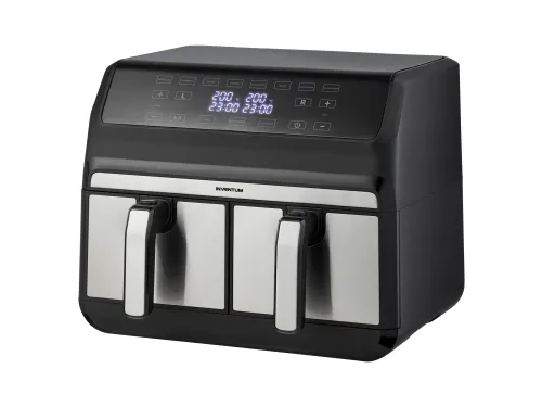 Airfryer Inventum 2x4l 1700w zwart rvs