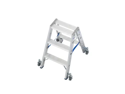 Ladder Aluminium Beide Zijden Verrijdbaar H 750Mm 2X3treden