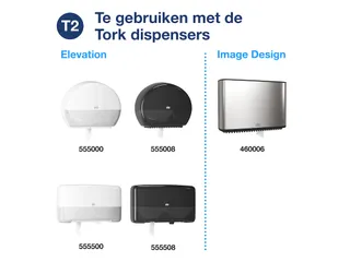 Toiletpapier Tork 1-laags Wit Advanced 110163 T2 Jumbo - 9