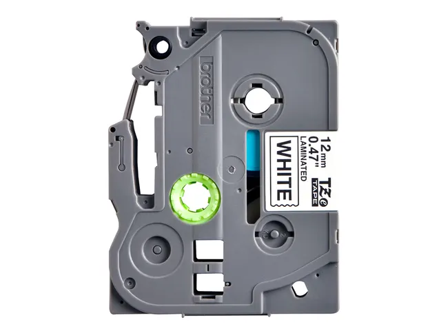 Ruban Brother P-Touch TZE231 12mm noir sur blanc.
