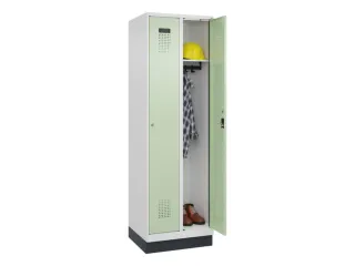 locker,HxBxD 1950x600x500mm,2vak,vak B 300mm,cil.-slot,sokkel - 1