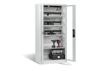 acculaadkast,HxBxD 1950x930x500mm,15stekkerdozen 230 V,ventilator - 1