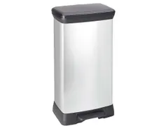 Pedaalemmer Decobin Duo 23+23 Liter Zilver Zwart
