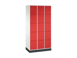 lockerkast,HxBxD 1950x920x500mm,3x5vakken,cil.-slot,sokkel - 2