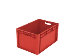 Euronorm Stapelkrat Pp 320x600x400mm Wand/bodem Gesloten Rood 65l