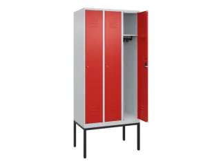 locker,HxBxD 2120x900x500mm,3vak,vak B 300mm,cil.-slot,voetonderstel - 2