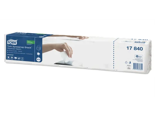 Tork 17840 Xpressnap Snack dispenserservet wit 1-Laags
