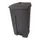 afvalbak,1x120l,HxBxD 890x560x480mm,romp PE grijs,deksel PE grijs