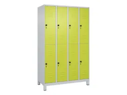 dubbeldekse locker,HxBxD 1950x1200x500mm,4x2vak.,vak B 300mm