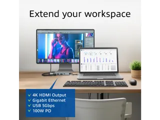 Dockingstation ACT USB-C 4K voor 1 HDMI monitor - 5