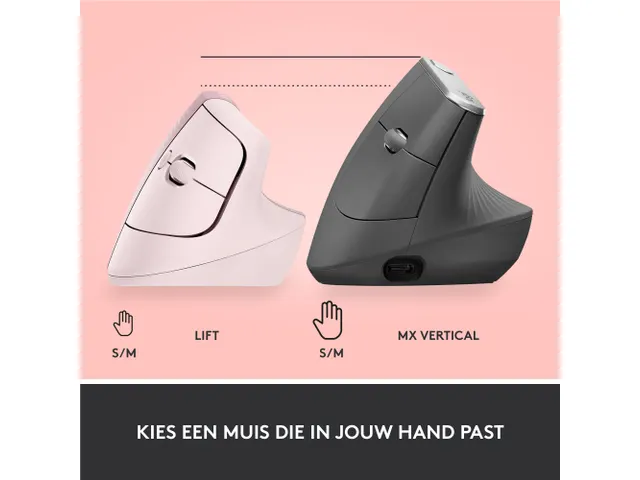 Logitech Lift Souris Ergonomique Verticale, Sans Fil, Bluetooth ou ré