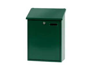 muurbrievenbus,groen,HxBxD 445x325x160mm,inworp boven,uitname voor - 1
