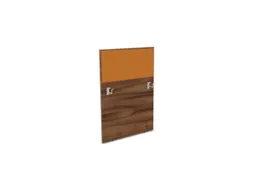 baliepaneel,v. bureau,aanbouw links,B 800mm,NP-tiepolo nut,BN3005-geel