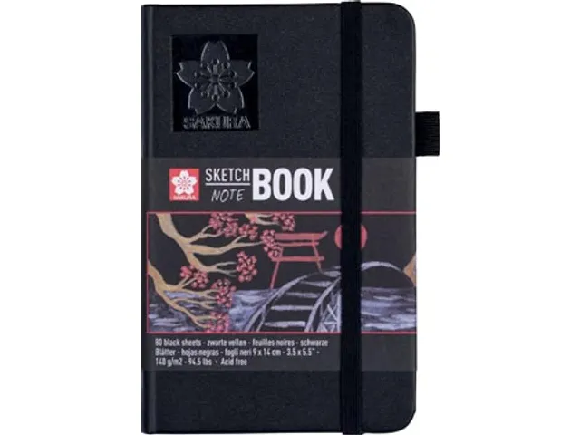 Schetsboek 80 Vel 140 G/M² 9 X 14 Cm Zwart Papier