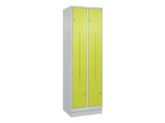 Z-garderobekast,HxBxD 1950x600x500mm,vak B 150/300mm,cil.-slot,sokkel