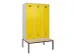 locker met bank,voor scheiding van kleding,HxBxD 2120x1200x815mm,3vak