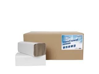 Handdoek Cleaninq Z-vouw 1-laags Naturel 20x250 stuks - 2