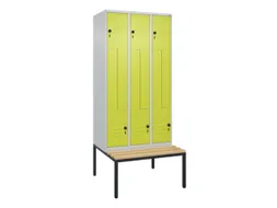 Z-garderobekast,HxBxD 2120x900x815mm,6vak,vak B 300mm,draaigrendel