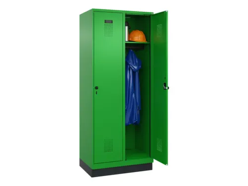 locker,HxBxD 1950x800x500mm,2vak,vak B 400mm,draaigrendel,sokkel