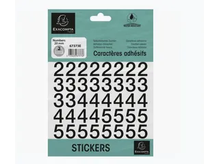 Zelfklevende nummers (20mm) zwart - 1