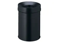 Papierbak+vlamdover 15 Liter Zwart