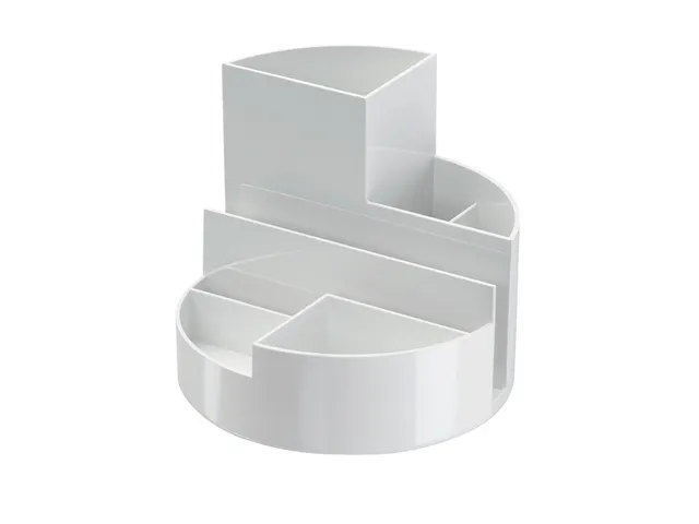 Pennenkoker MAULroundbox Blauwe Engel recycled 6 vaks wit