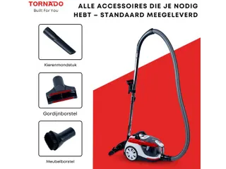 Vcckc800Rc Tornado Stofzuiger 800W 1.8L dust container 5m snoer - 5
