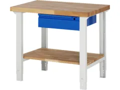 werkbank,RAL 7035/RAL 5010,HxBxD 790-1140x1000x700mm,beukblad