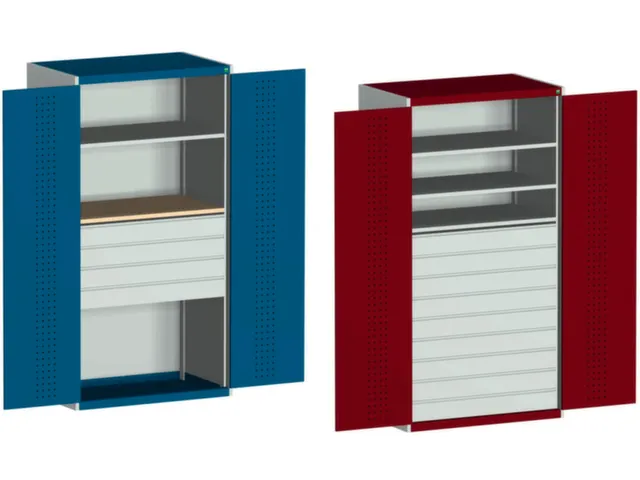 armoire modulaire HxlxP 2000x1050x650mm 1xtablette en acier 4tiroir(s)