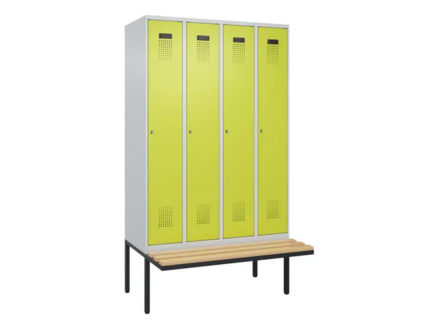 armoire vestiaire avec banc noir et blanc,HxlxP 2120x1200x815mm