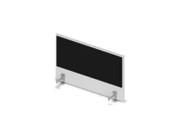 opzetpaneel bureau aanbouw zijkant Bl-wit BN8033-zwart 800mm