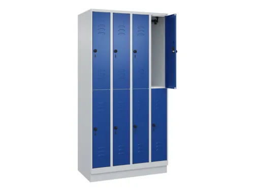 dubbeldekse locker,HxBxD 1950x1000x500mm,4x2vak.,vak B 250mm