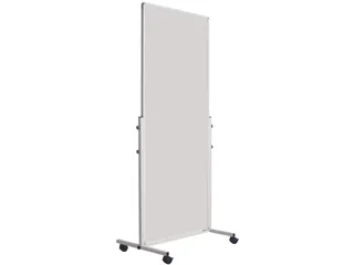Dubbelzijdig Whiteboard 180x75cm Mobiel Emaille wit profiel - 1